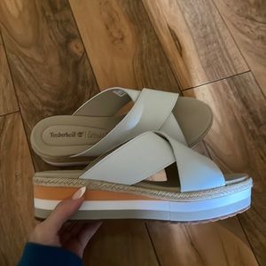 timberland platform sandal wedges